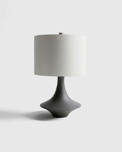Sculptural Resin Table Lamp - One Size / Speckled White