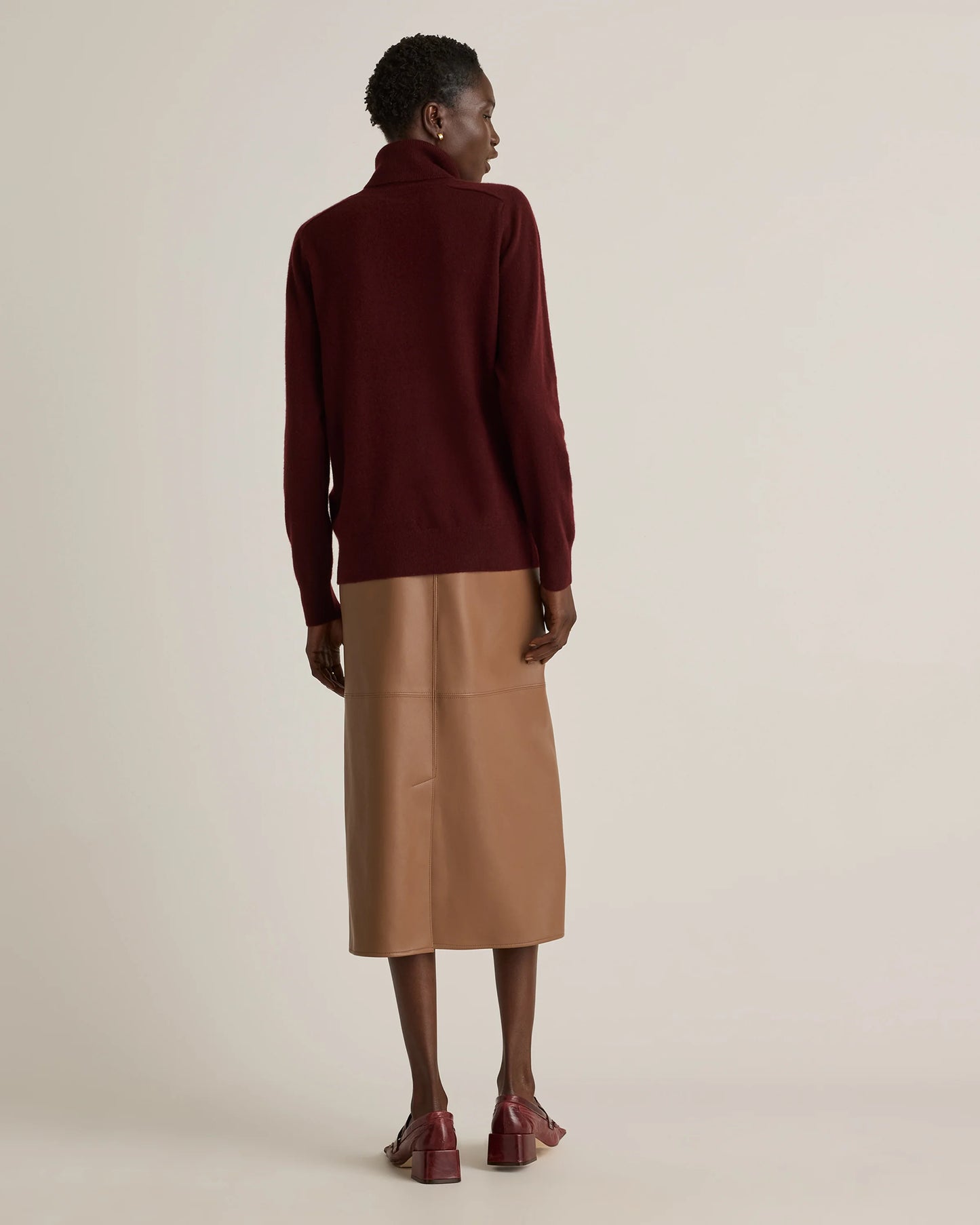 Mongolian Cashmere Turtleneck Sweater - XS / Heather Grey