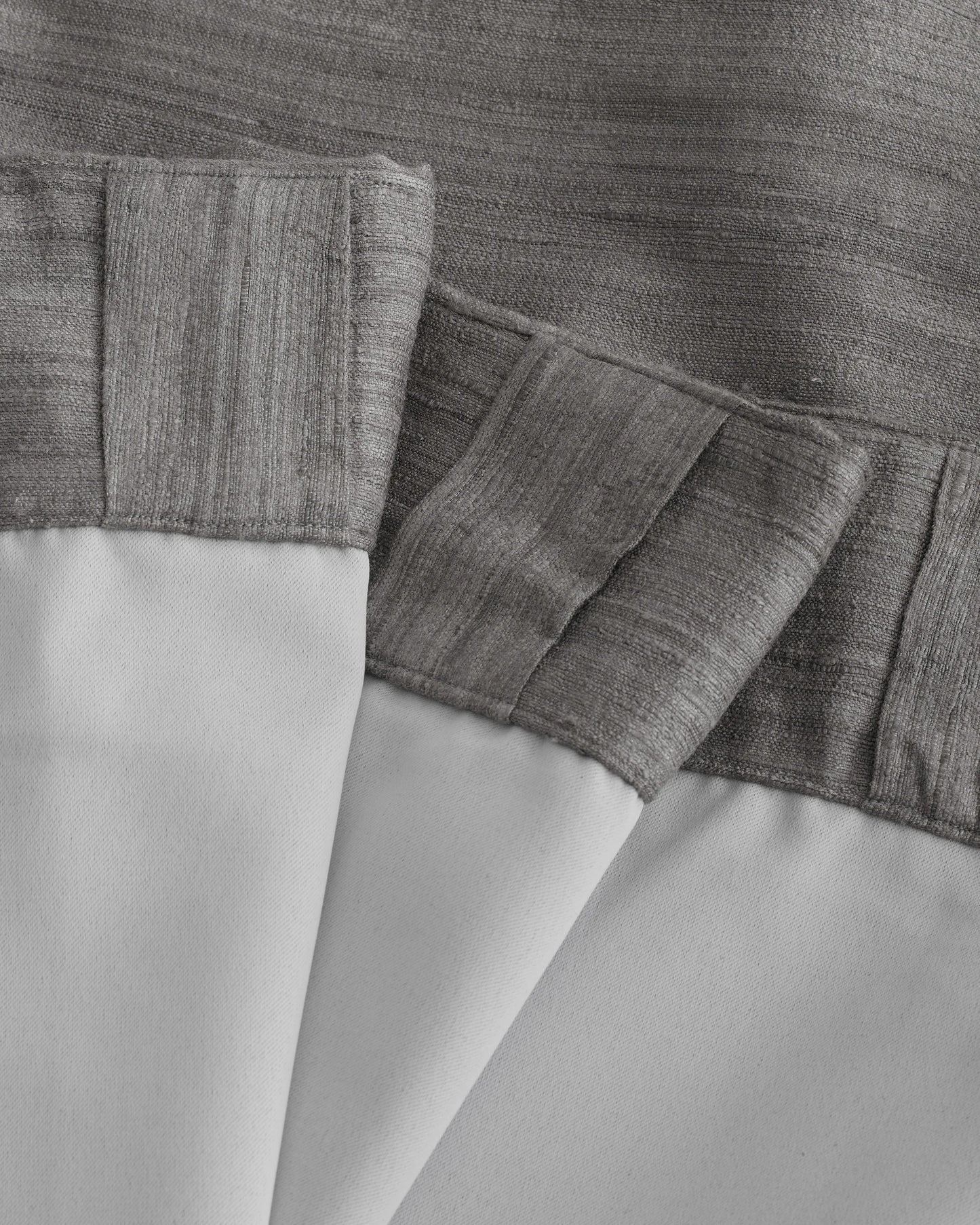 Raw Silk Room Darkening Curtain - Single Panel - 48x84 / Ivory