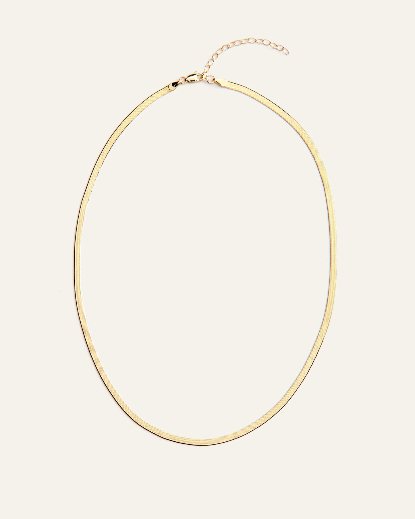 10K Gold Herringbone Chain Necklace - One Size / Yellow Gold