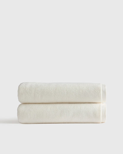 Plush Organic Turkish Cotton Bath Sheet (Set of 2) - One Size / White