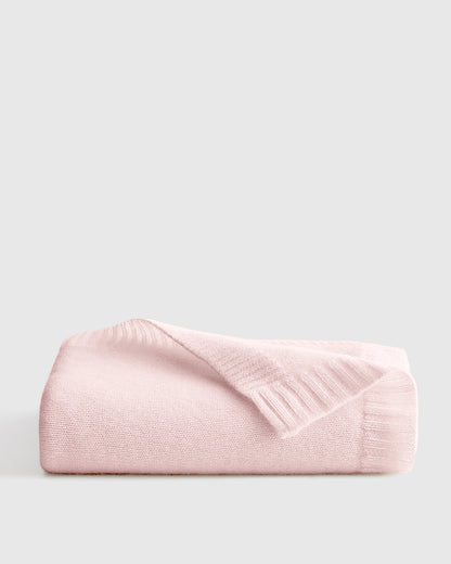 Mongolian Cashmere Luxe Knit Baby Blanket - One Size / True Navy