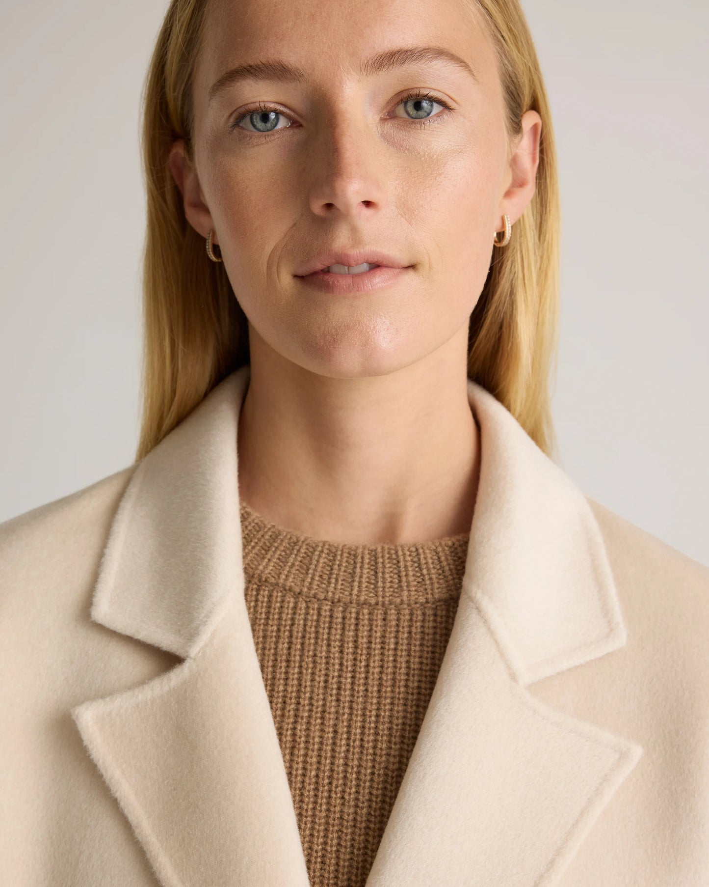 100% Mongolian Cashmere Double-Faced Open Blazer - XS / Camel
