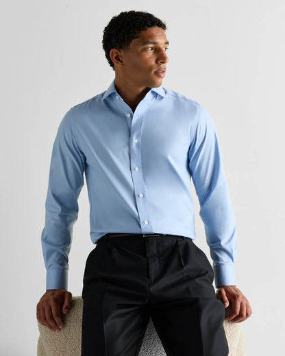 Organic Cotton Oxford Non-Iron Dress Shirt - S / Bold Black