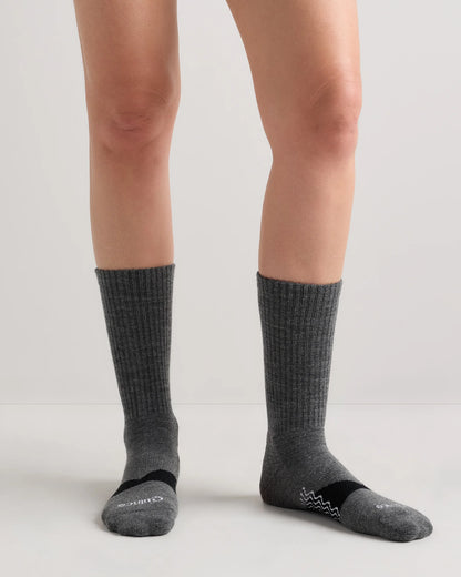 Alpaca Crew Socks (3-Pack) - S / Heather Grey