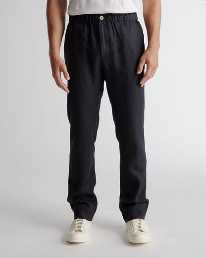 100% European Linen Pants - S / Bayberry Olive