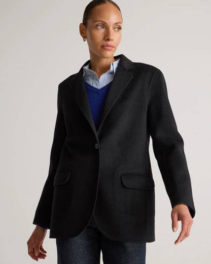 Double-Faced Merino Wool Soft Blazer - XS / Caramel