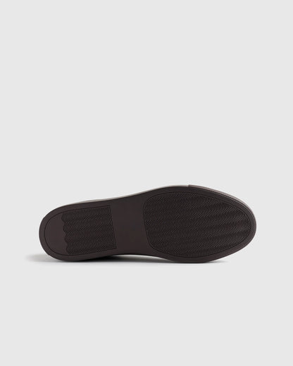 Italian Leather Everyday Sneaker - 7 / Black/Black