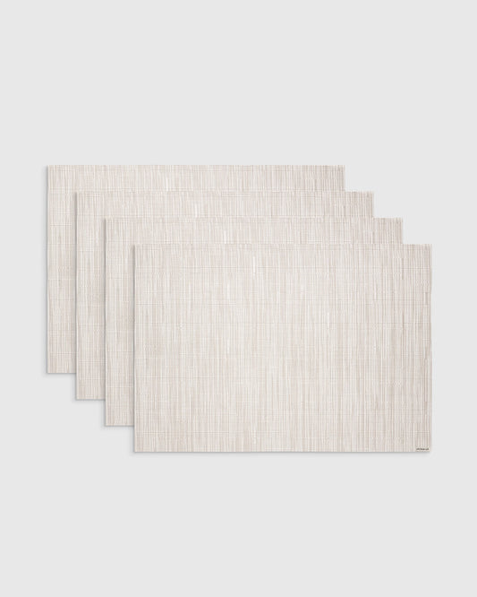 Bamboo Easy-Care Rectangular Placemat, Set of 4 by Chilewich - One Size / Coconut