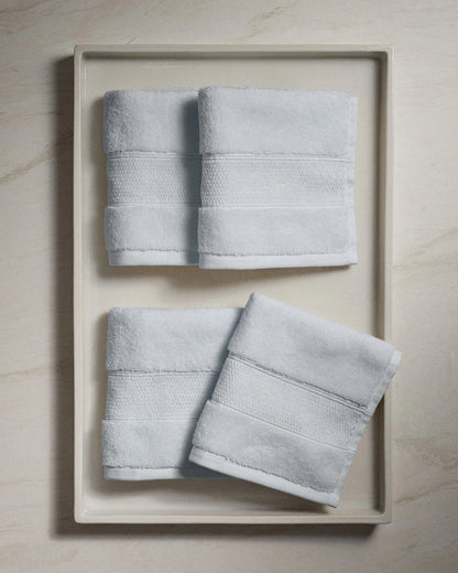 Classic Organic Turkish Cotton Washcloth (Set of 4) - One Size / White