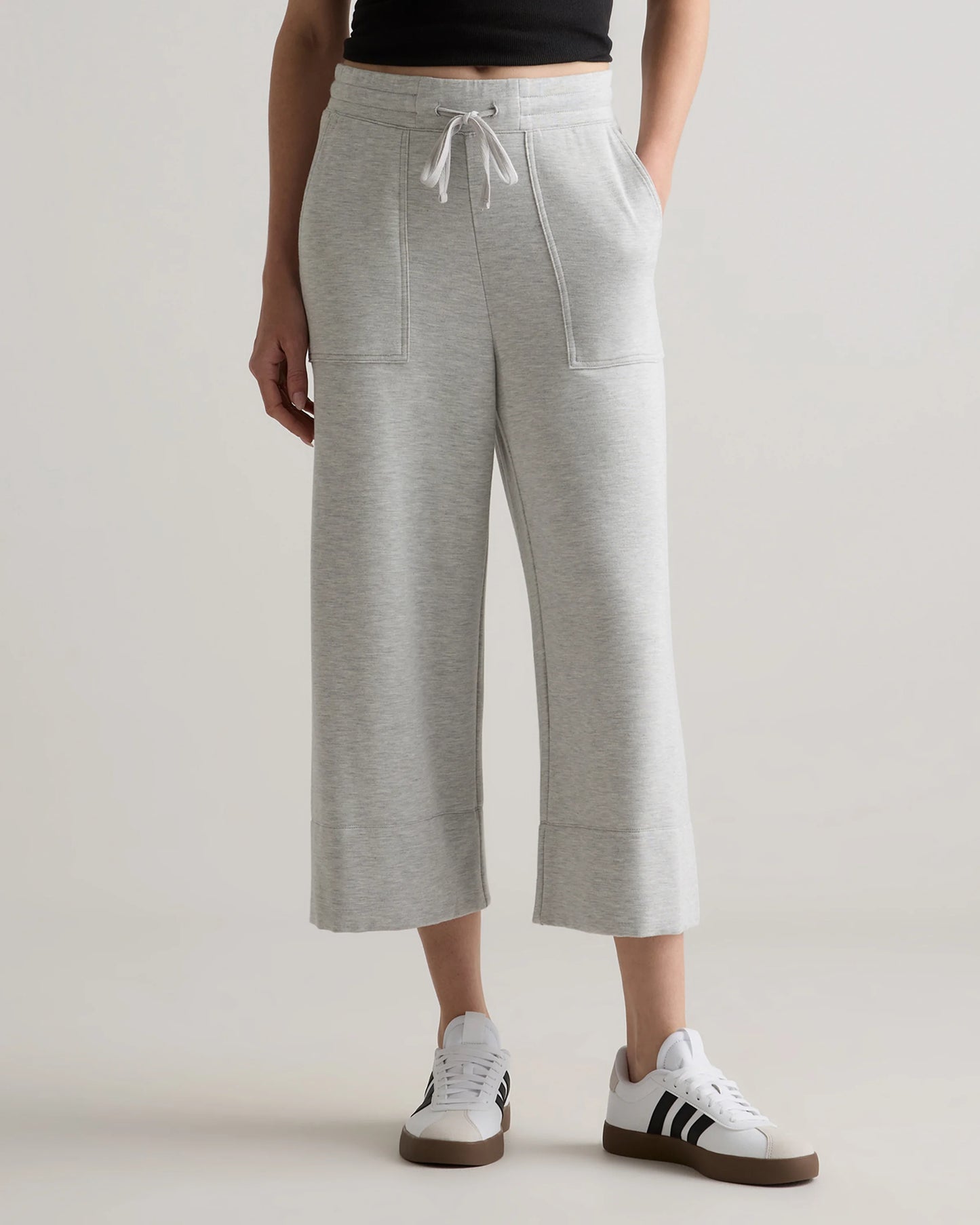 SuperSoft Fleece Cropped Wide Leg Pants - XS / Dried Fig