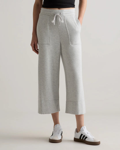 SuperSoft Fleece Cropped Wide Leg Pants - XS / Dried Fig
