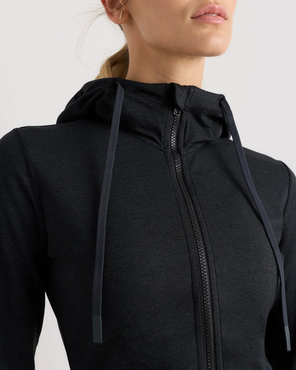 Ultra-Soft Slim Fit Hooded Jacket - XS / Heather Black