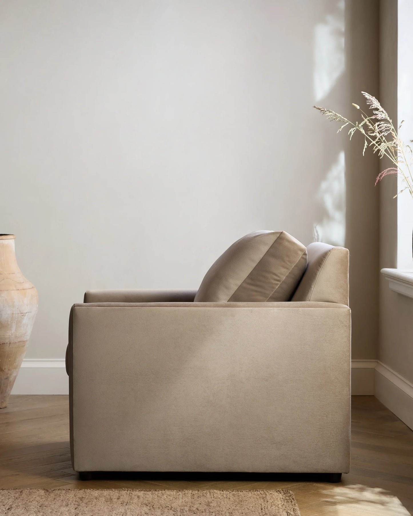 Brennan Accent Chair in Performance Velvet - One Size / Pine