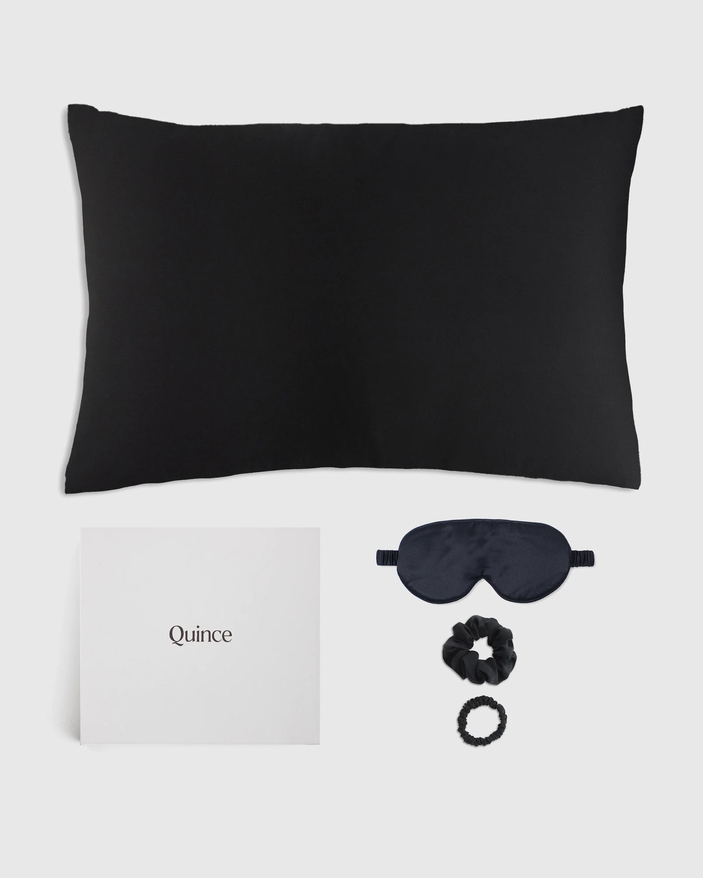 100% Washable Silk Beauty Sleep Set - One Size / Black