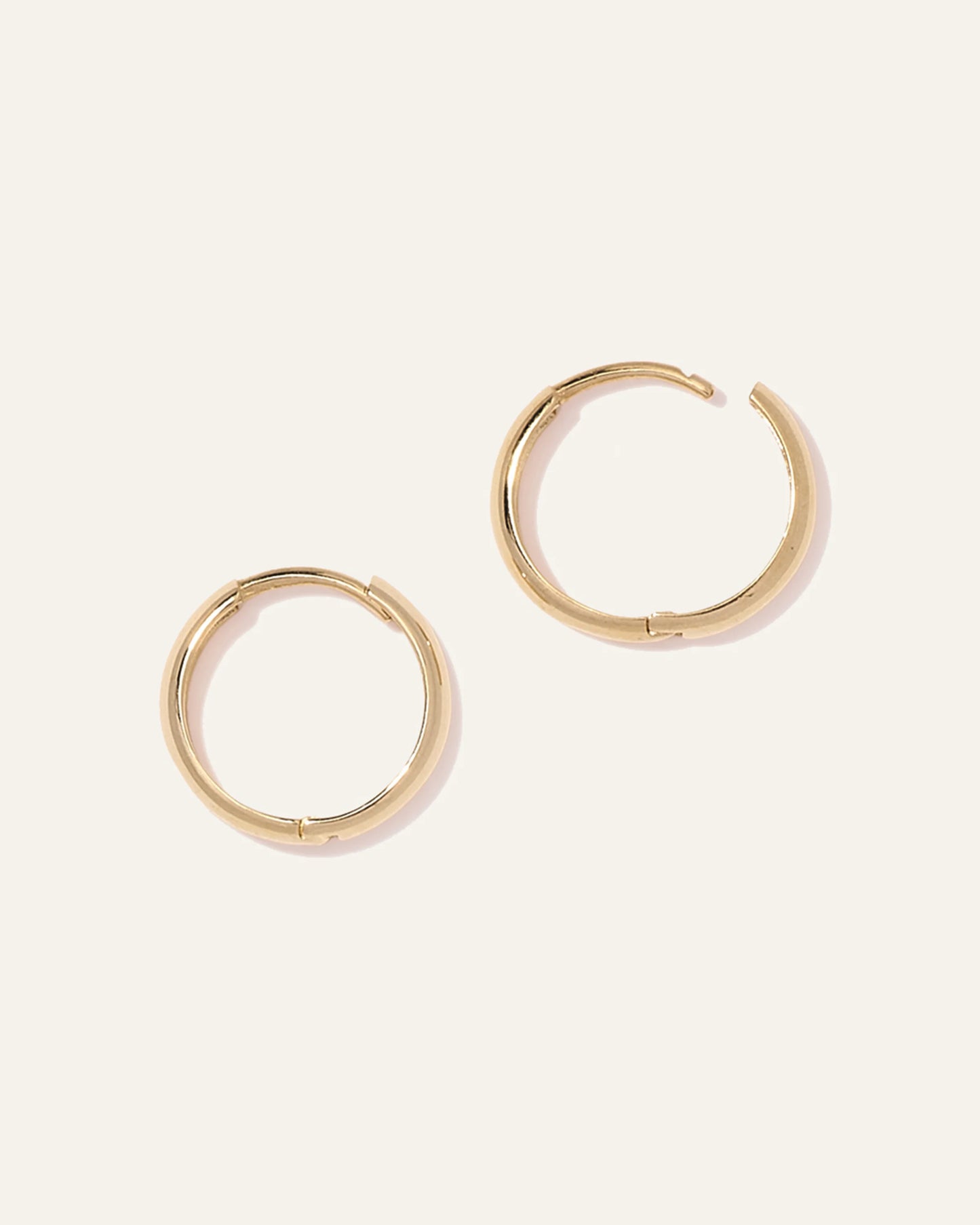 14K Gold Bold Hoops - One Size / Yellow Gold
