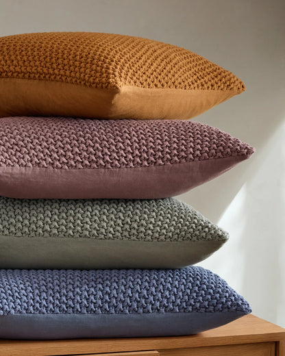 Cotton Fisherman Pillow Cover - 20x20 / Fig