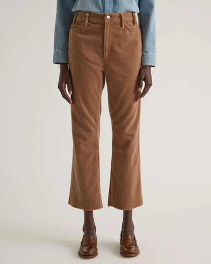 Organic Stretch Corduroy Kick Flare Pants - 0 / Warm Brown