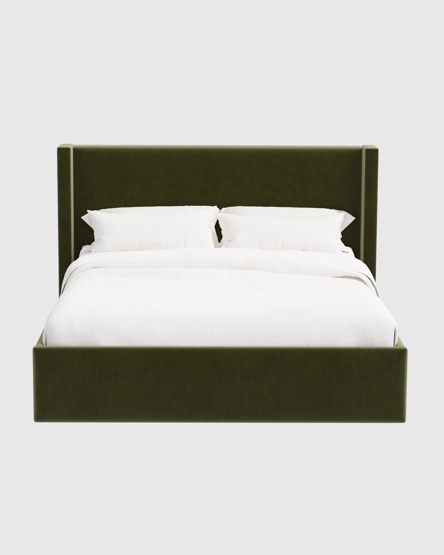 Wingback Bed in Performance Velvet - Full / Butterscotch