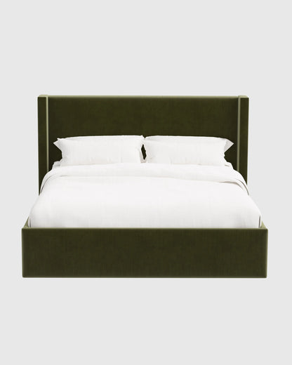 Wingback Bed in Performance Velvet - Full / Butterscotch