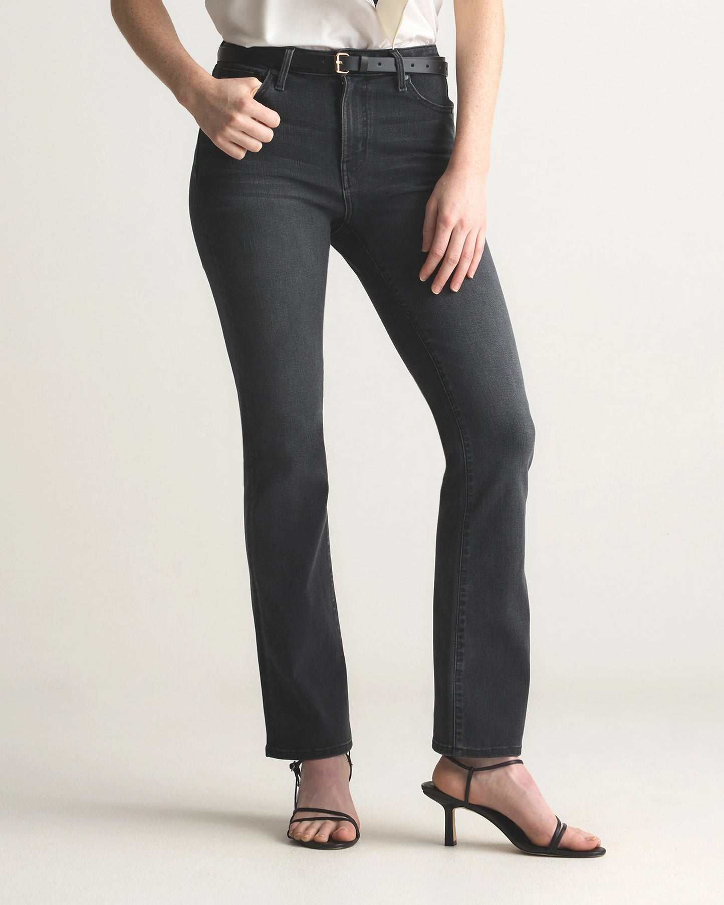 Bella Stretch Kick Flare Jeans - 24 / Deep Rinse