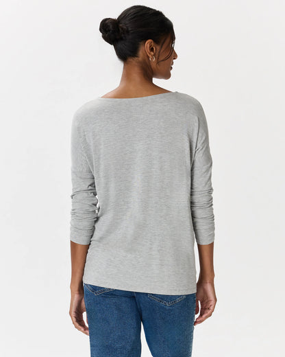 Bamboo Jersey Maternity Long Sleeve Tee (2-pack) - XS / Wine Tasting Red/Nocturnal Green