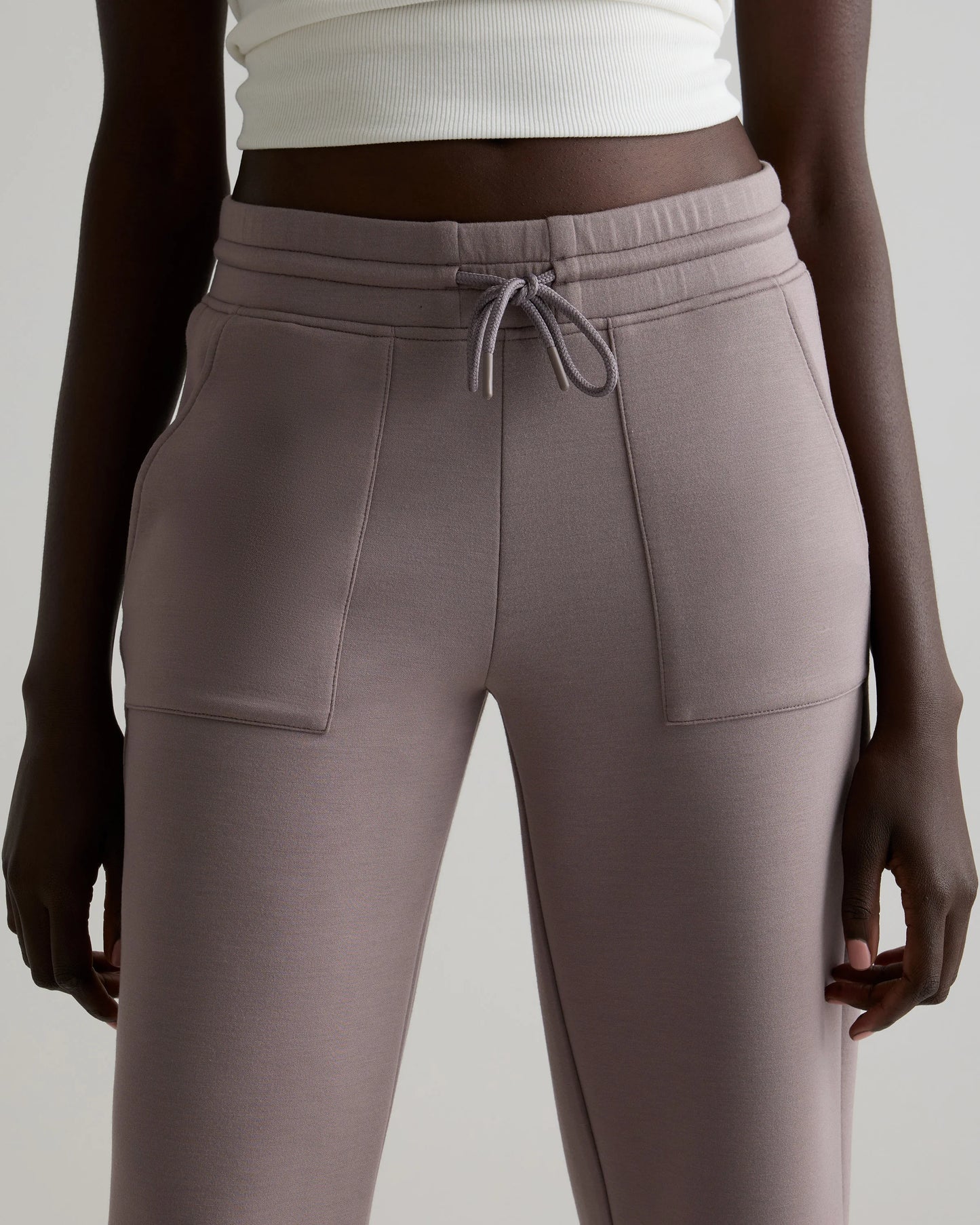 CloudComfort High-Rise Cropped Sweatpants - XS / Pebble Beige