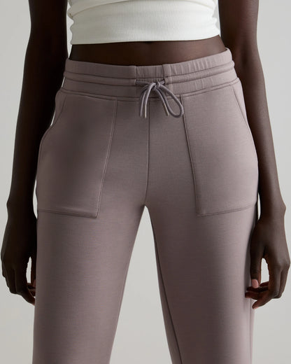 CloudComfort High-Rise Cropped Sweatpants - XS / Pebble Beige
