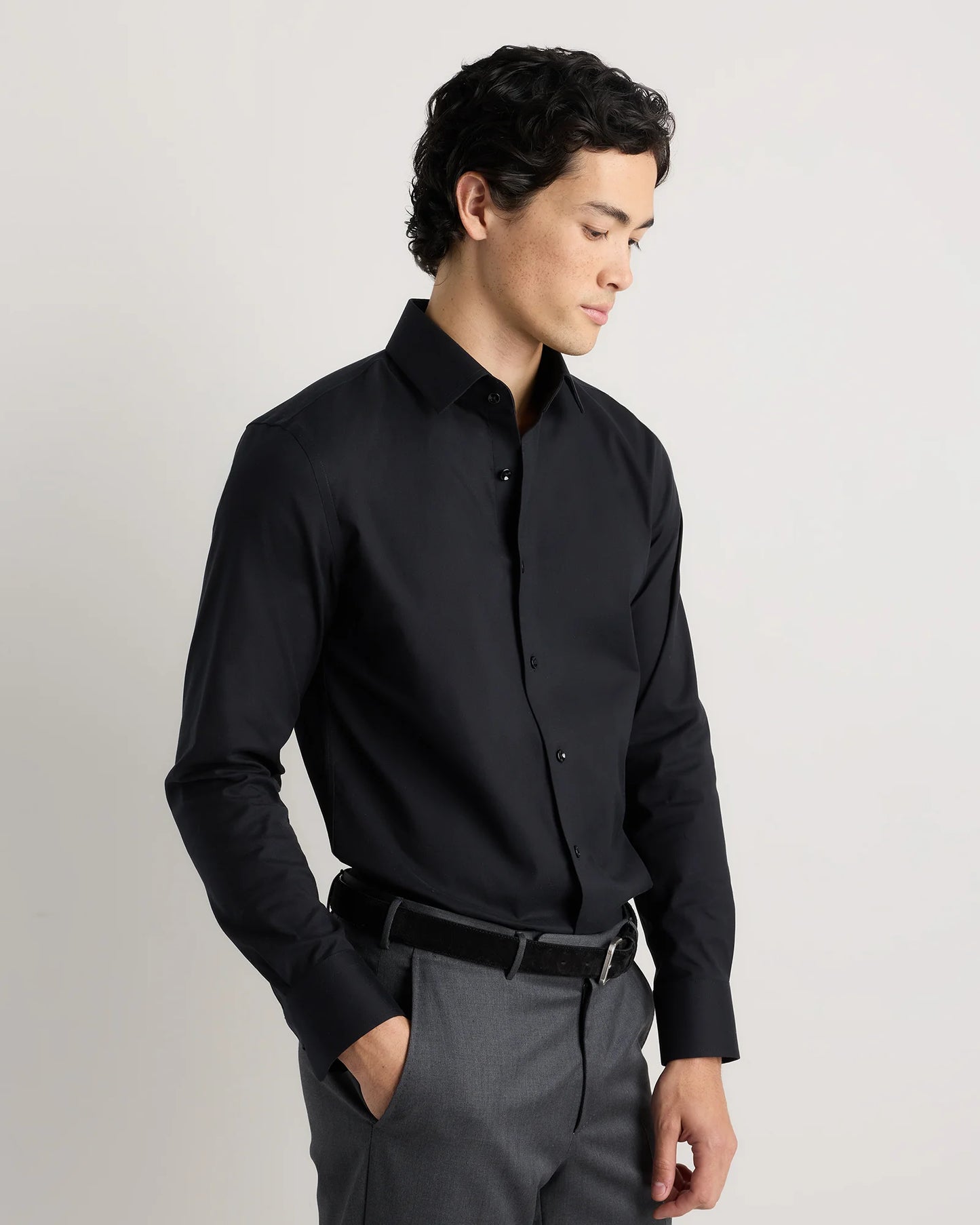 Organic Cotton Oxford Non-Iron Dress Shirt - S / Pale Blue