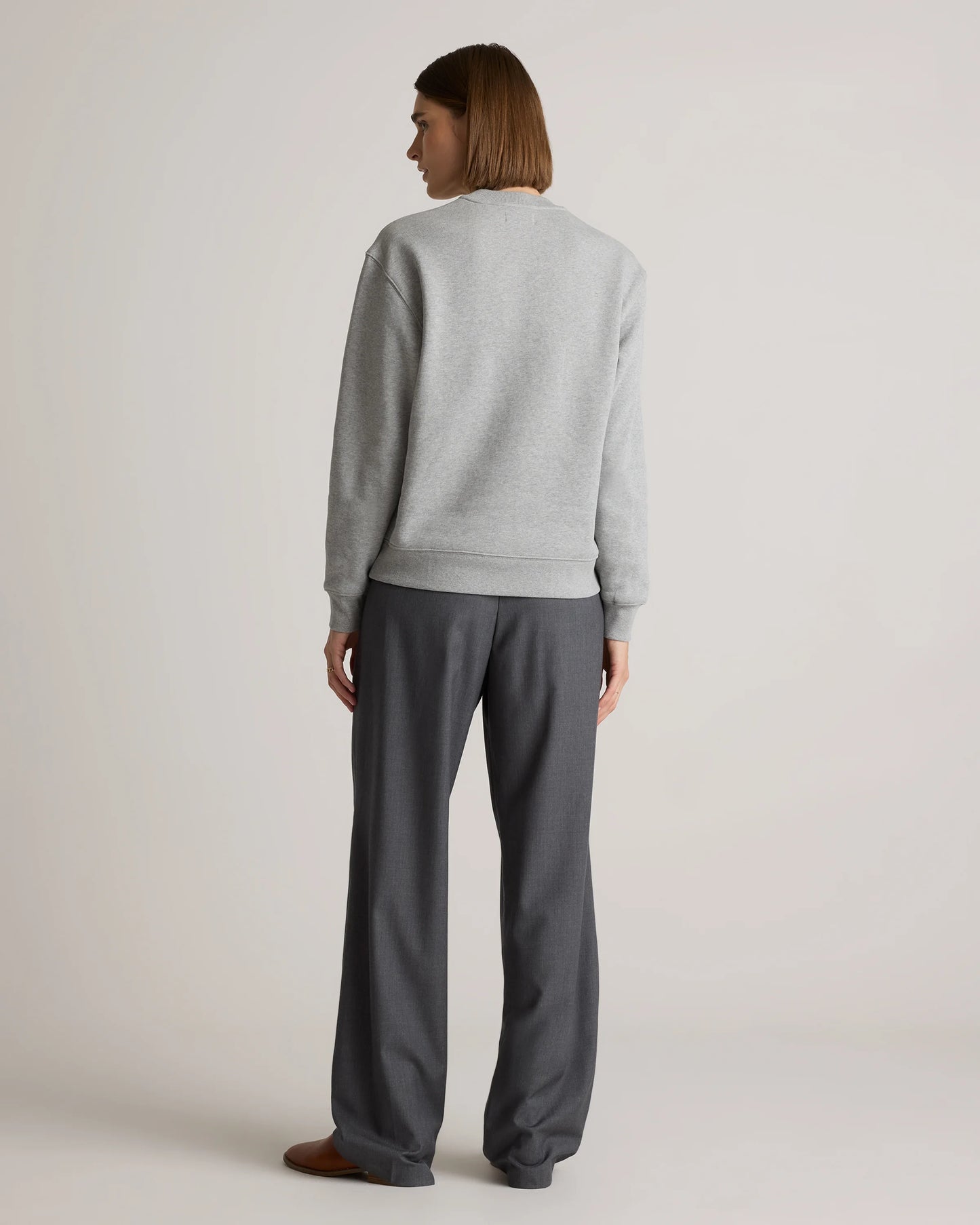 Organic Heavyweight Fleece Crew - XS / Taupe