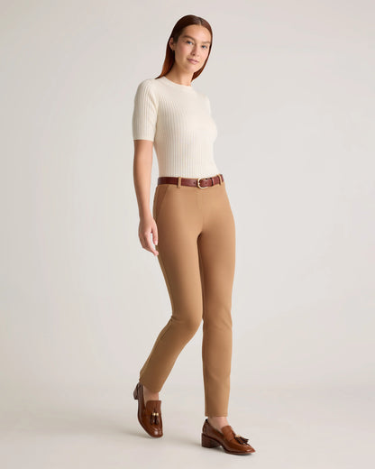 Ultra-Stretch Ponte Straight Leg Pants - XS / Morel Grey