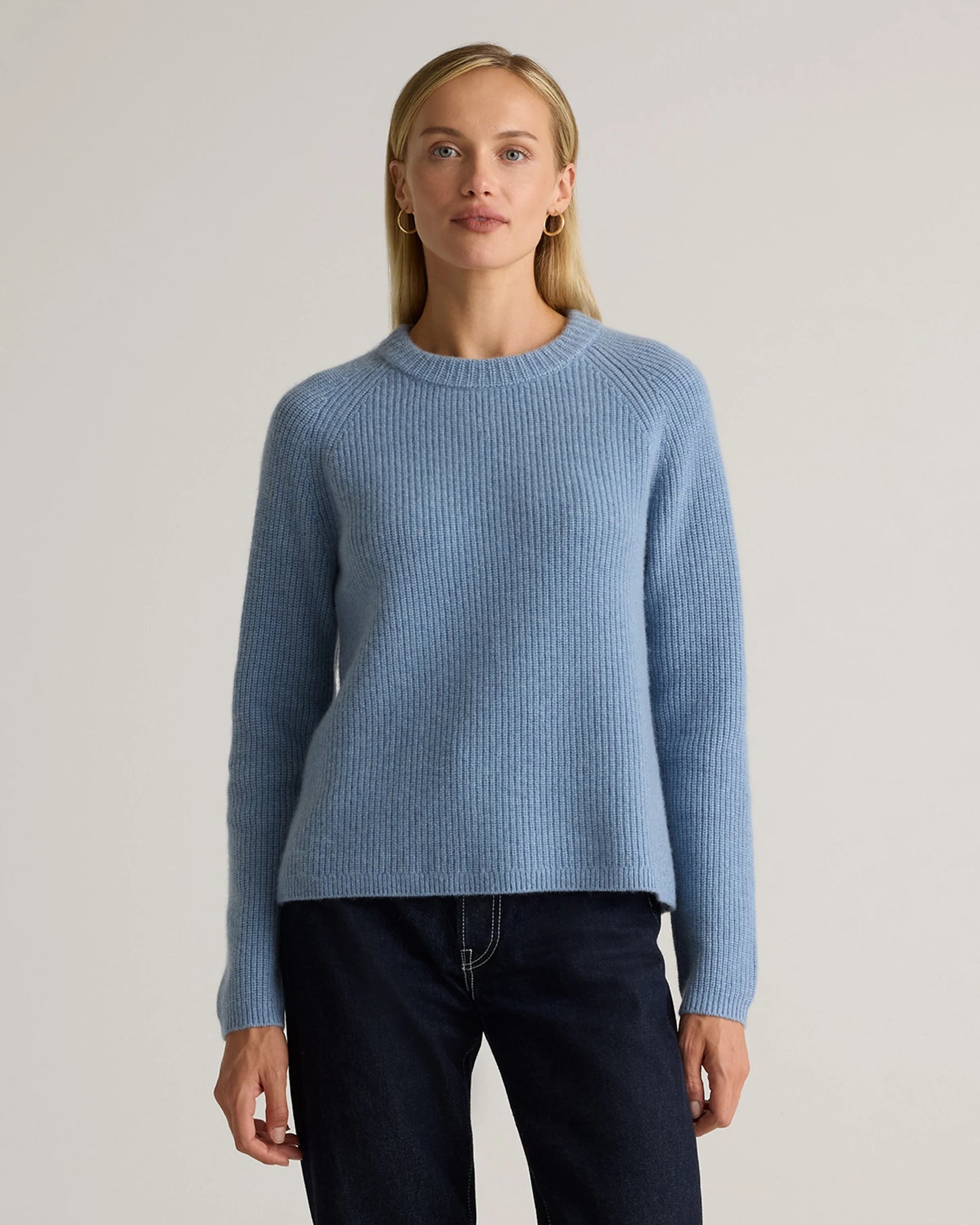 Mongolian Cashmere Fisherman Crewneck Sweater - XS / Teak