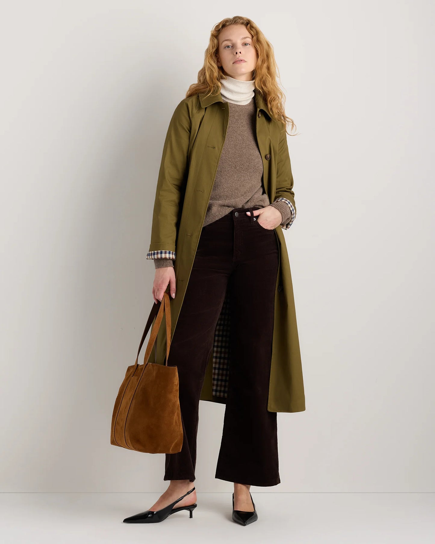 Italian Suede Everyday Tote - One Size / Whiskey