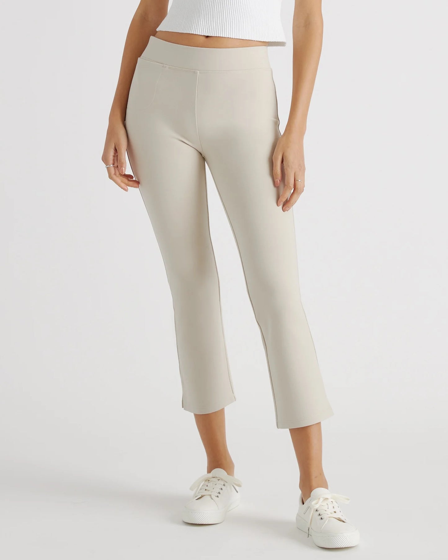 Ultra-Stretch Ponte Kick Flare Pants - XS / Olive