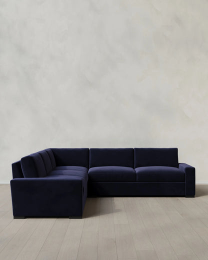 Stillman L Sectional in Performance Velvet - 116x116 / Java