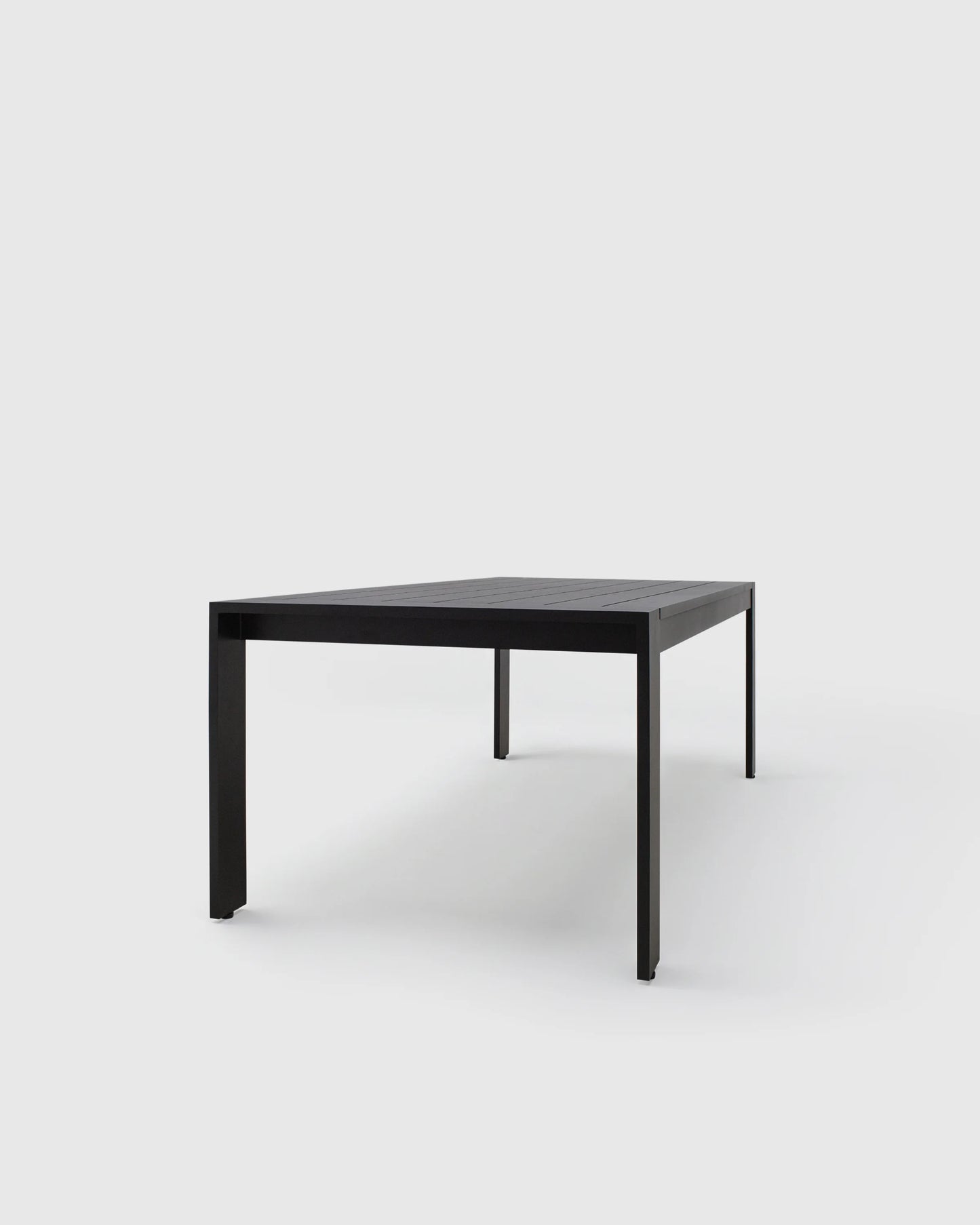 Linear Aluminum Outdoor Dining Table - 72" / Dark Charcoal