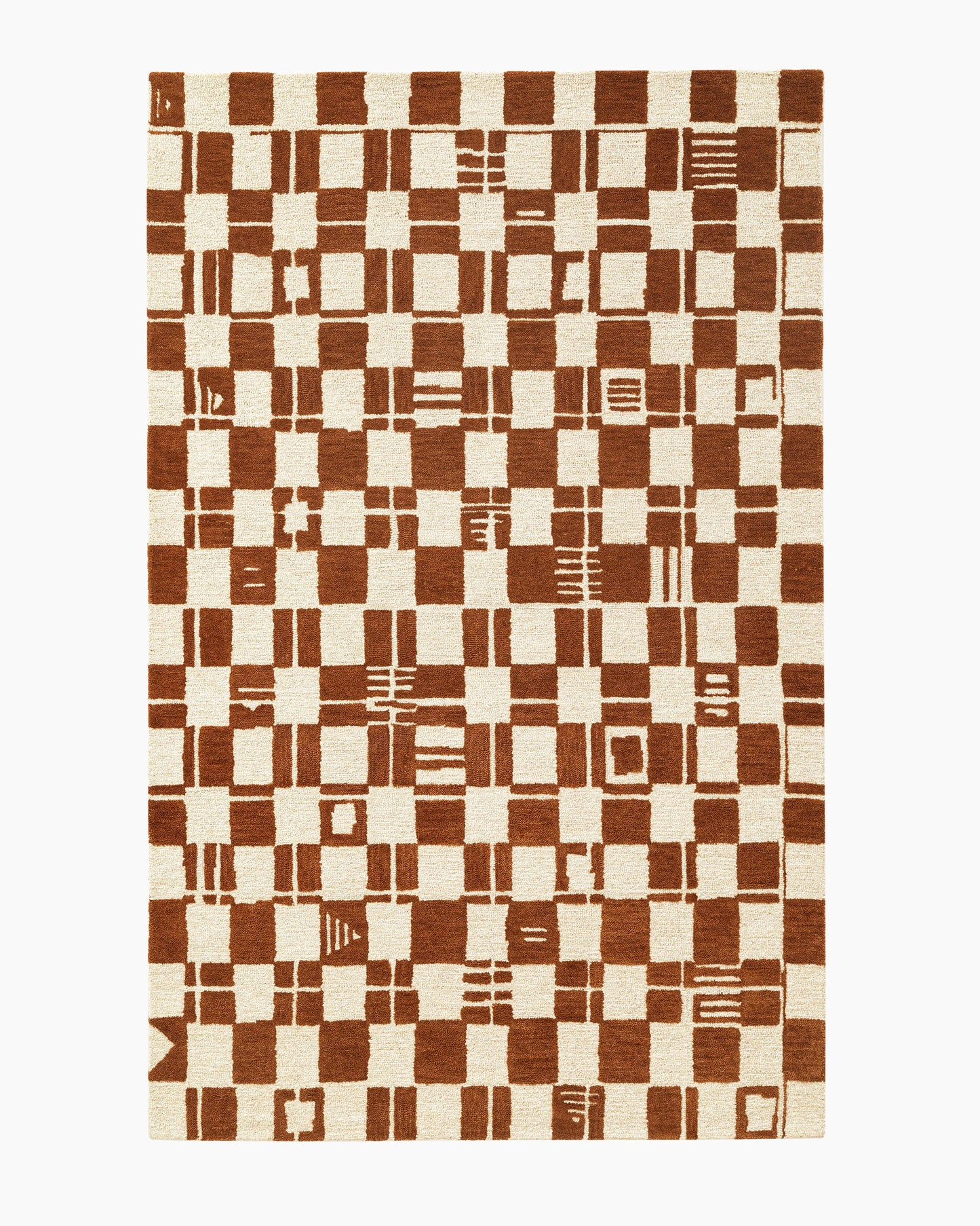 Zion Wool Rug - 5' x 8' / Rust