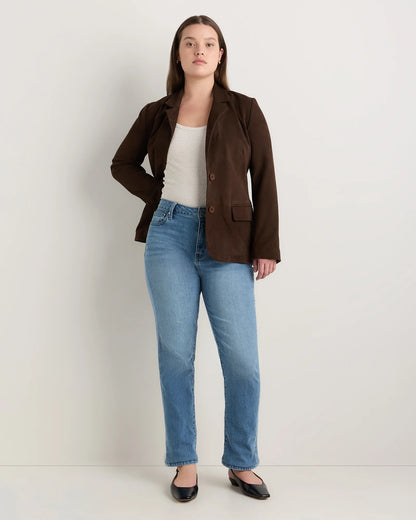 Curvy Bella Stretch Straight Jeans - 24 / Black