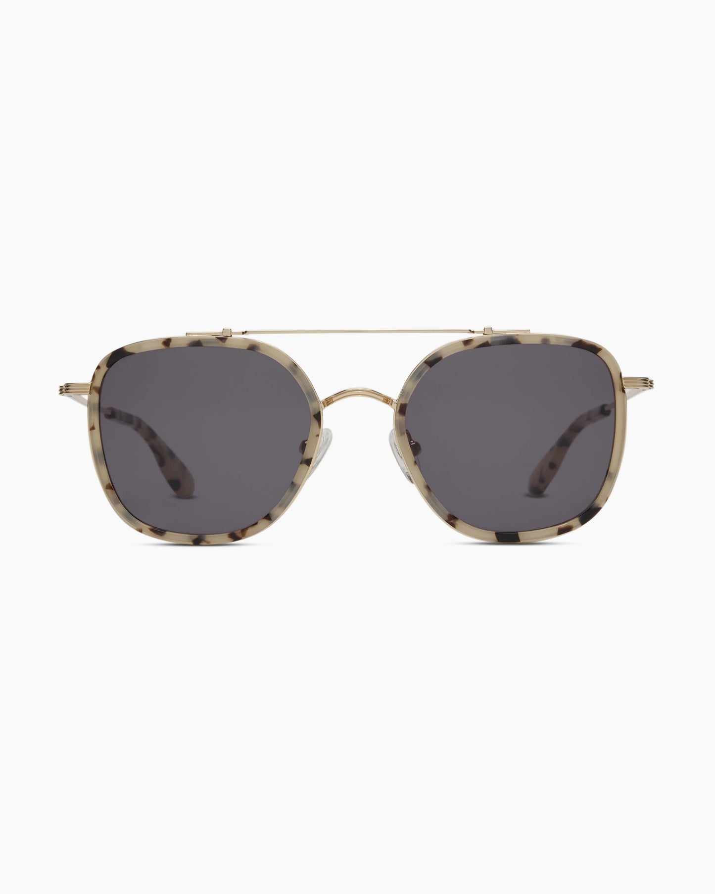 Rio Polarized Stainless Steel Sunglasses - One Size / Gold/Fawn Tortoise with Green lens