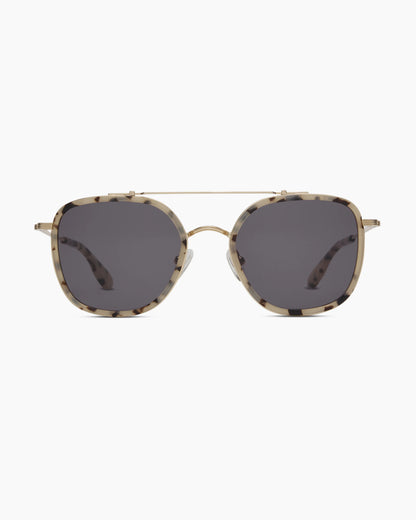Rio Polarized Stainless Steel Sunglasses - One Size / Gold/Fawn Tortoise with Green lens