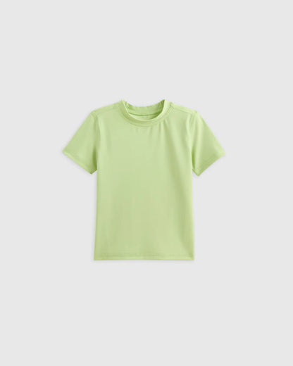 Short Sleeve Rash Guard Top - 2T / Coral Orange
