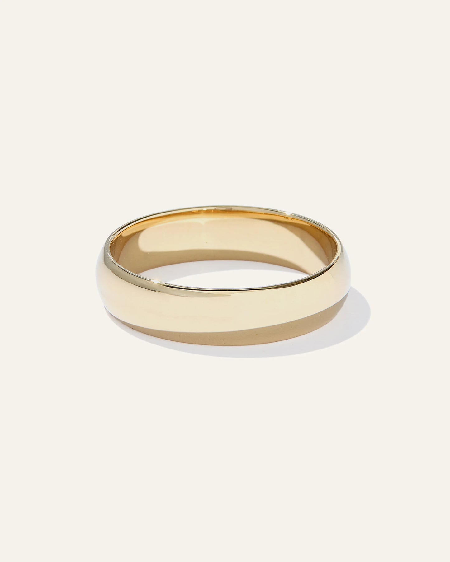 Low Dome Band - 5mm - 6 / Yellow Gold