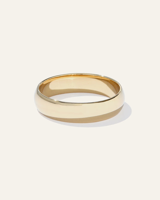 Low Dome Band - 5mm - 6 / Yellow Gold