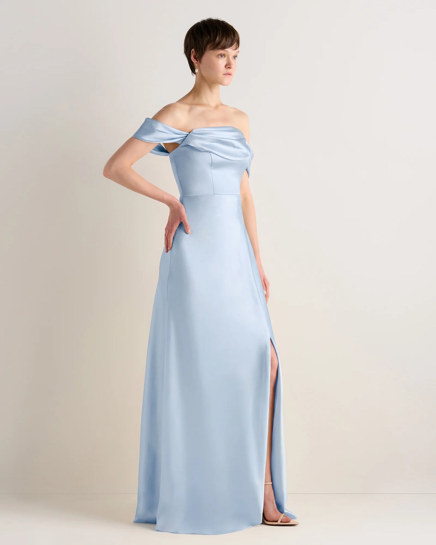 Aurora Stretch Satin Convertible Dress - 0 / Garden Sage Green