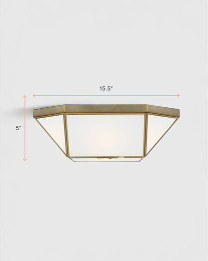 Geometric Steel Flush Mount - One Size / Silver