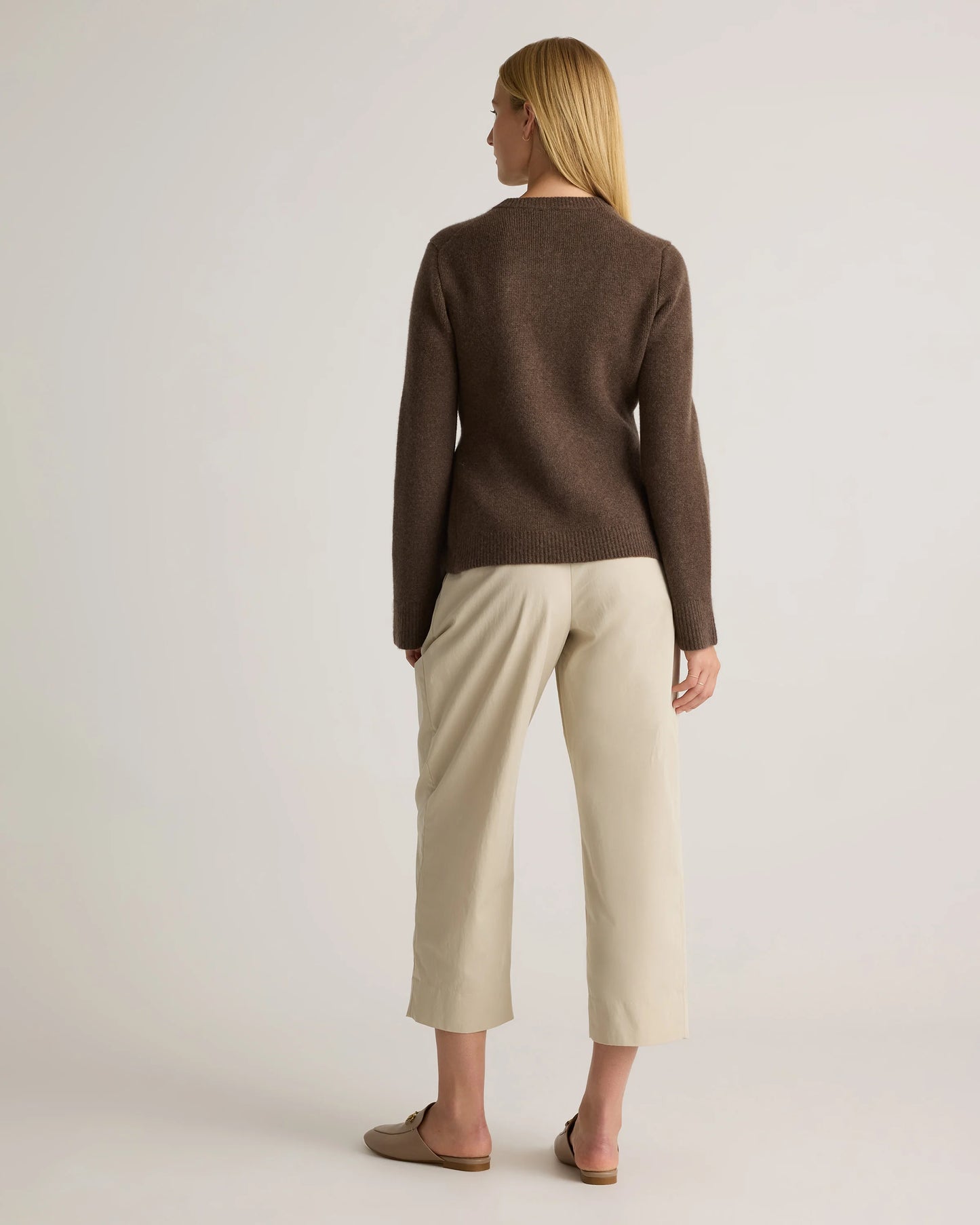 Mongolian Cashmere Structured Cardigan - XS / Oatmeal