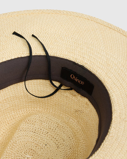 Toquilla Straw Crochet Fedora - S / Natural