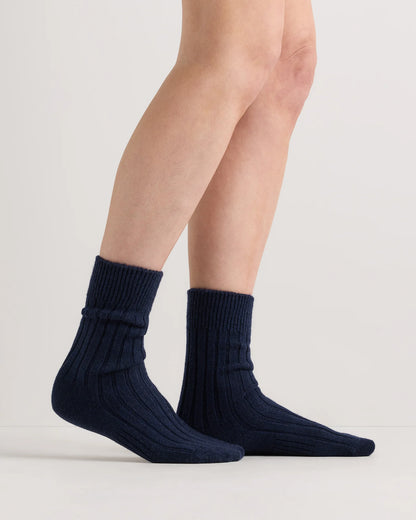 Merino Cashmere Blend Ribbed Crew Sock (3-Pack) - S / Solid Neutral Multi Pack