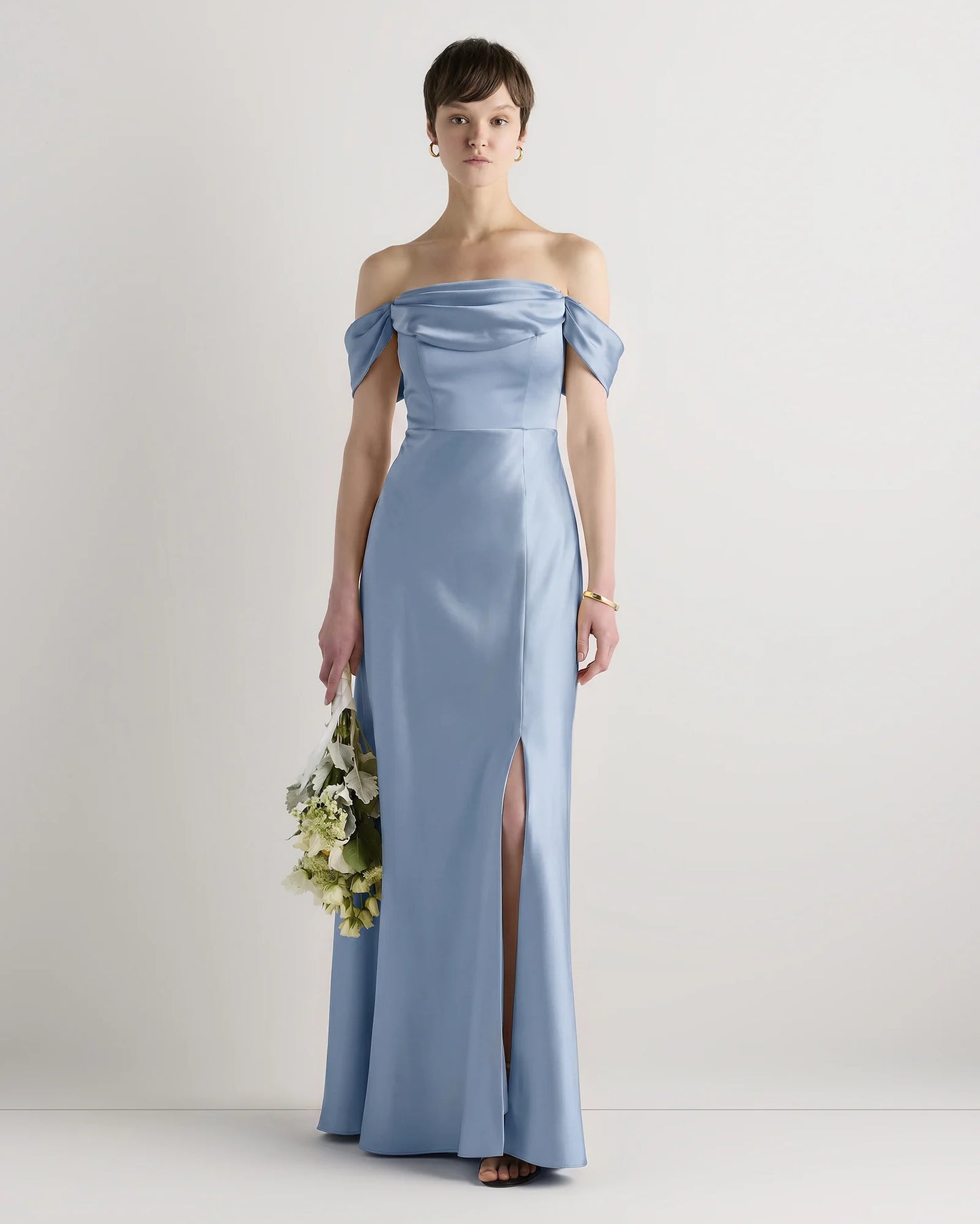Aurora Stretch Satin Convertible Dress - 0 / Garden Sage Green