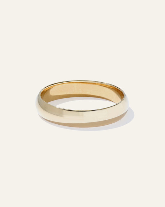 Low Dome Band - 4mm - 6 / Yellow Gold